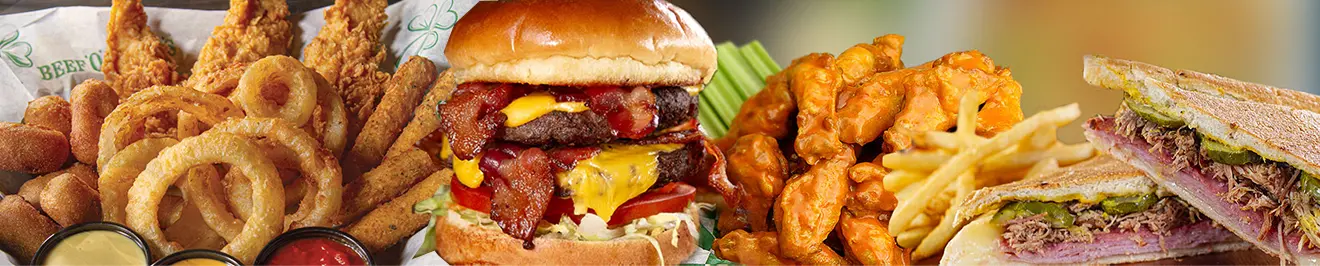 Images of food served at Beef 'O' Brady's