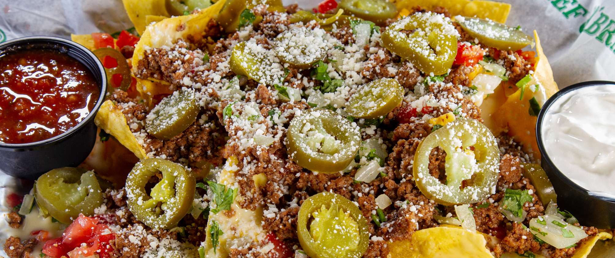 Beef Nachos in a basket