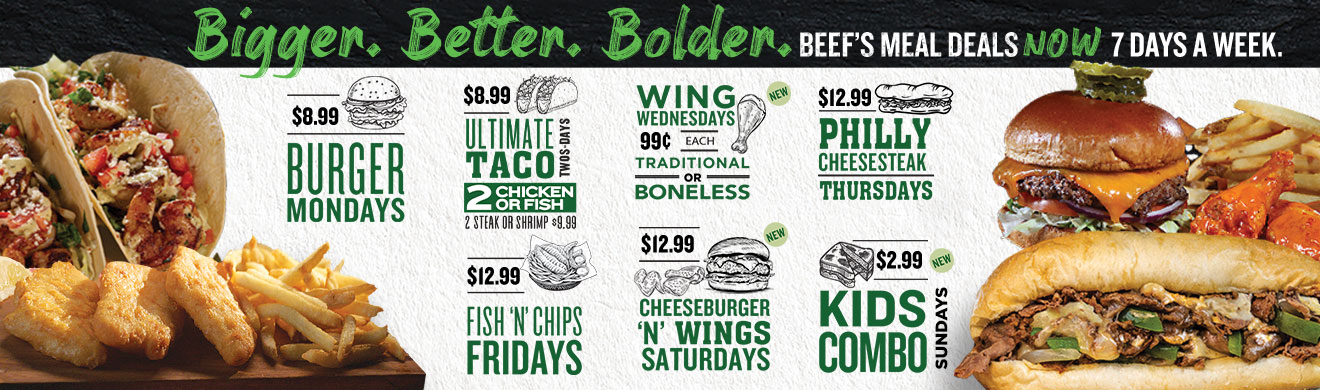 Beef's Daily Meal Deals