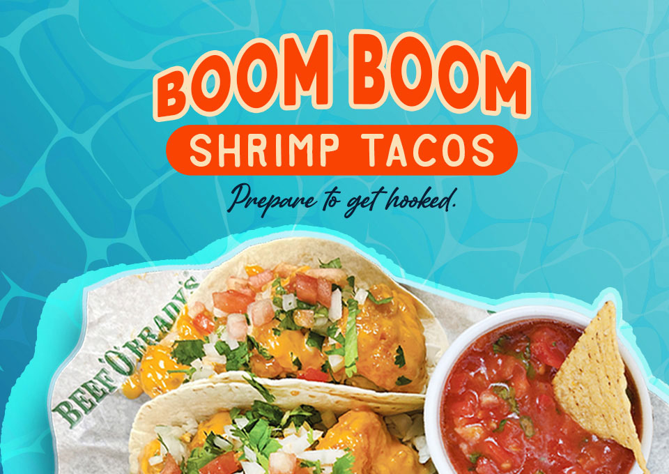 Boom Boom Shrimp Tacos. Prepare to get hooked. 