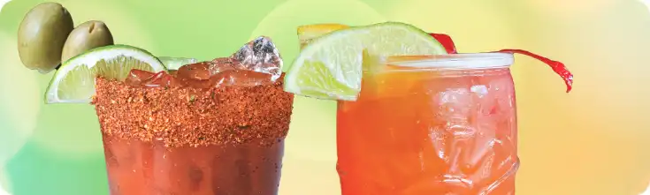 Beef's Bloody Mary and Caribbean Rum Punch