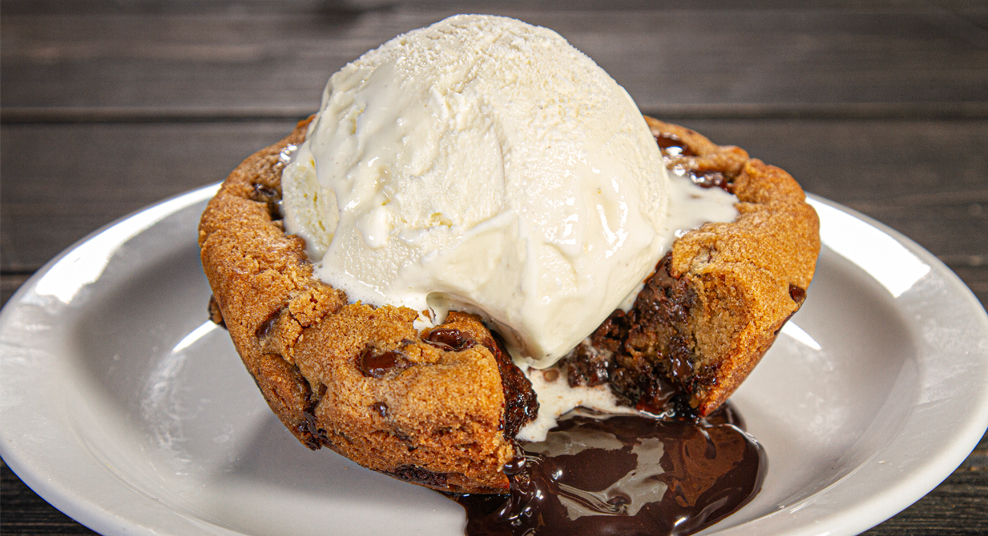 Chocolate Chip Lava Cookie & Vanilla Ice Cream