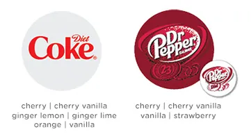 Diet Coke and Dr. Pepper