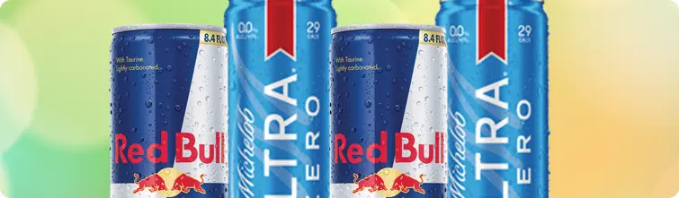 Red Bull and Michelob Ultra Zero