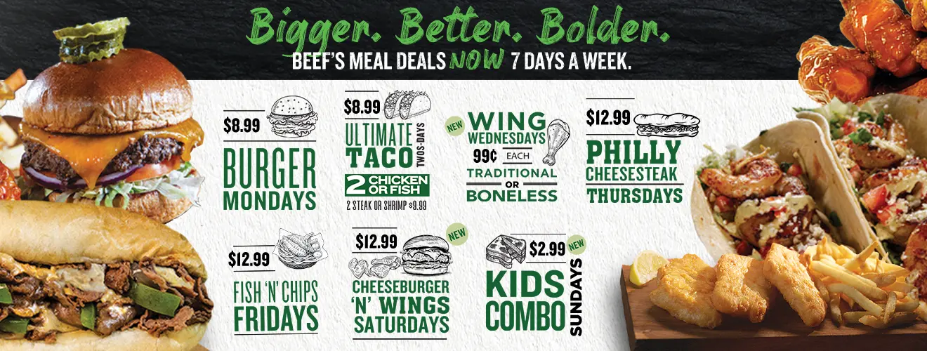 Beef's Daily Meal Deals