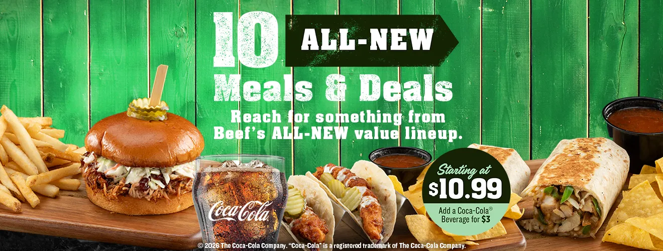 View Beef's 10 All-New Meals and Deals
