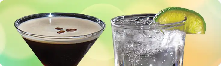 Espresso Martini and Ranch Water