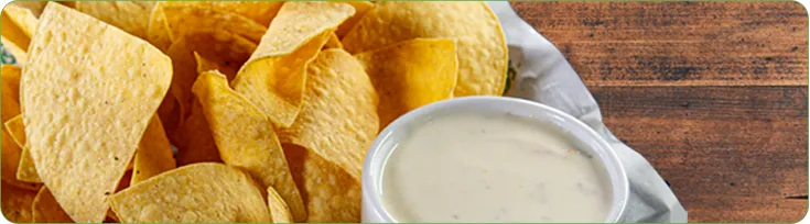 A plate of Chips with Queso