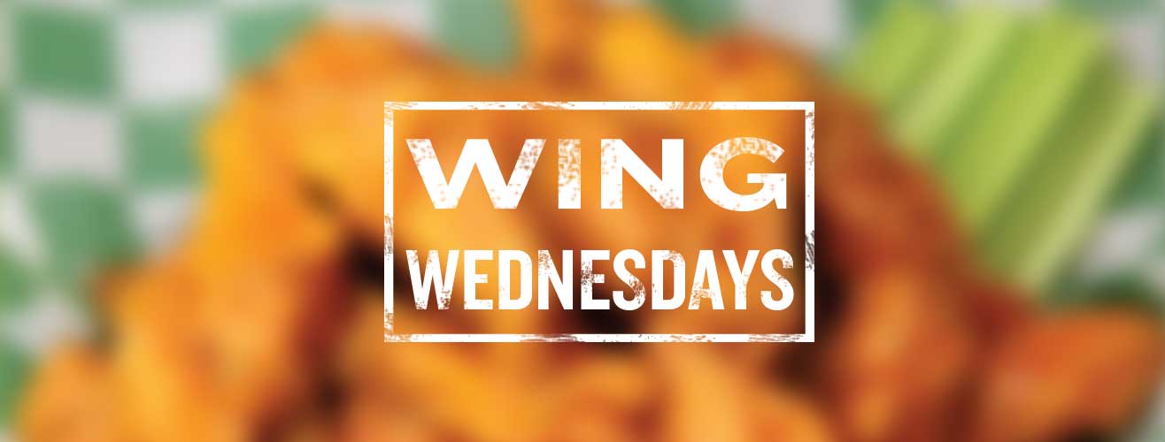 Wednesday Restaurant Specials Beef 'O' Brady's Wings and Pizza Specials